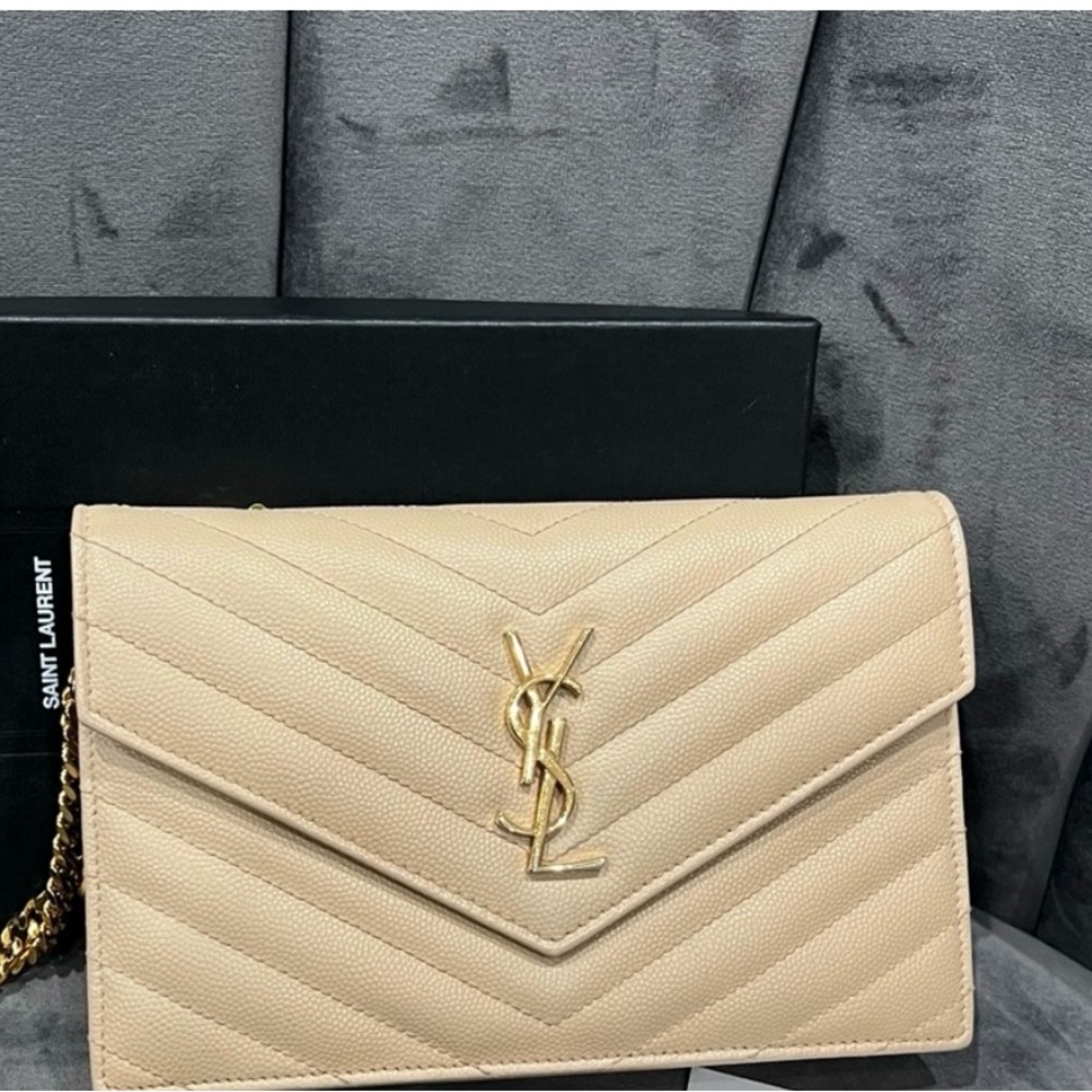 YSL Cassandre envelope flap wallet on chain